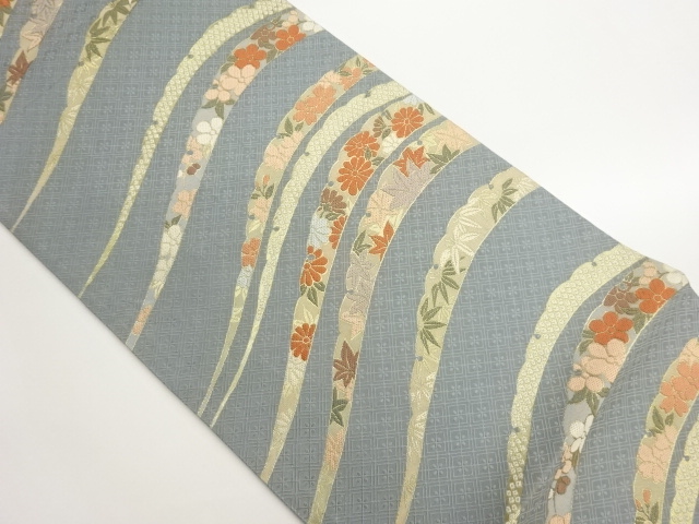 JAPANESE FUKURO OBI / WOVEN FLOWERS